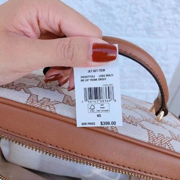 Michael Kors 35S2GTTC6J Jet Set Item Medium Zip Trunk Crossbody In Luggage Multi - Picture 6 of 6